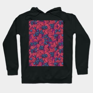 Blueberries - blue and red Hoodie